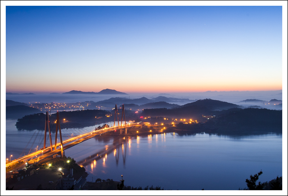 진도대교 일출 이미지