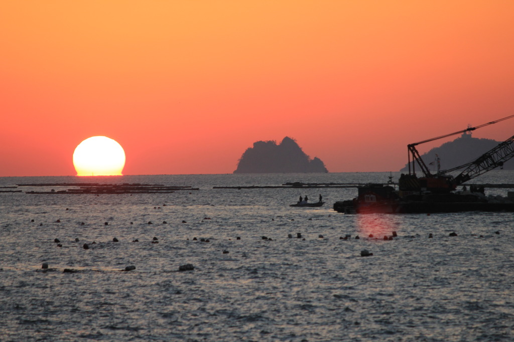 진도  갈두선창의 노을 이미지