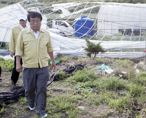 태풍 피해 현장 이미지