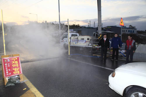 구제역 현장 방문 이미지
