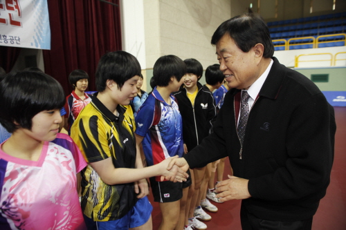 동계 훈련 탁구국가대표 후보선수 격려 첨부#4