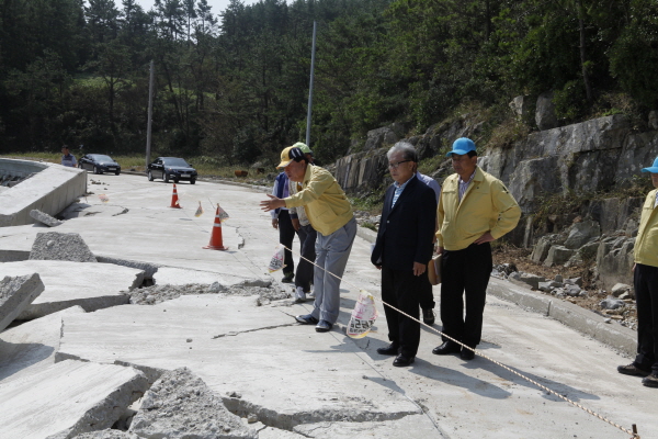 조도면 태풍피해 현장방문 이미지