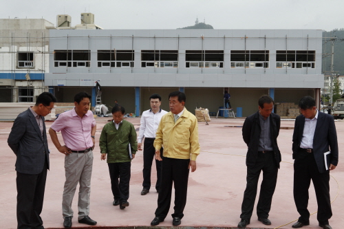 조금시장 현대화사업 현장방문 이미지