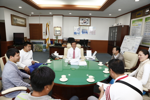 중국 펜싱선수단 진도군 방문 이미지