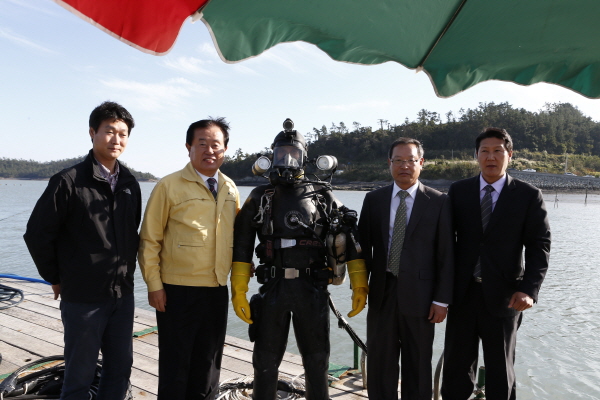 고군오류리 해저유물 발굴현장 방문 이미지