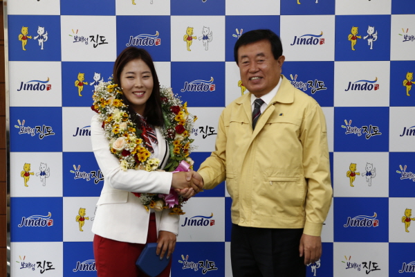 조도면 출신 인천아시안게임 여자하키 금메달 박기주 선수 방문 첨부#2