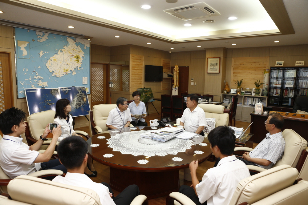 에히메현 이마바리시 이바라비북 고등학교 학생 진도군 방문 이미지