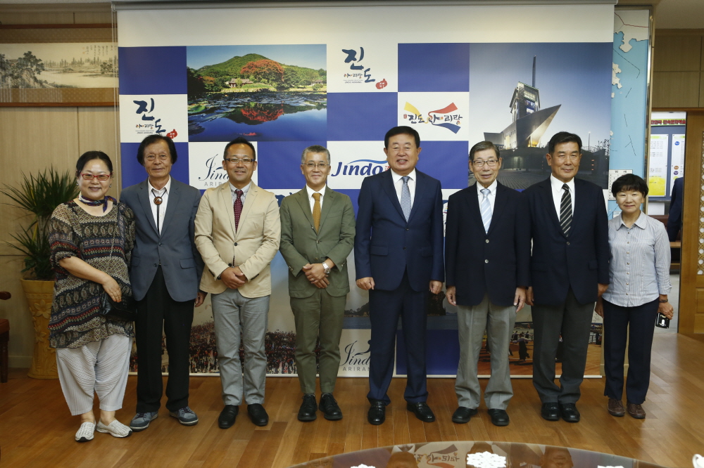 에히메현 이마바리시 구루시마후손 진도군 방문 이미지