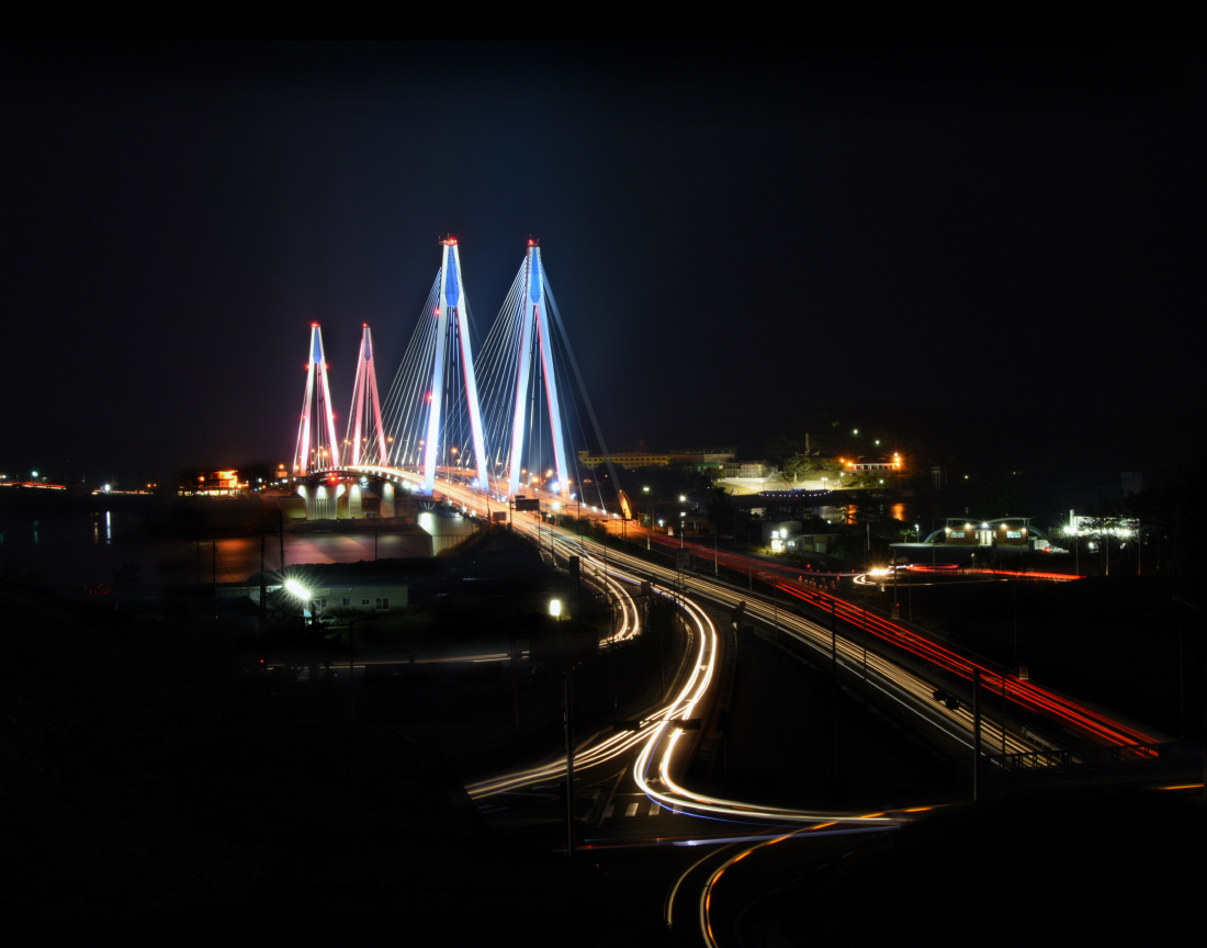 2016 진도 전국 사진 공모전 입선(진도대교의야경과자동차의궤적) 첨부#1