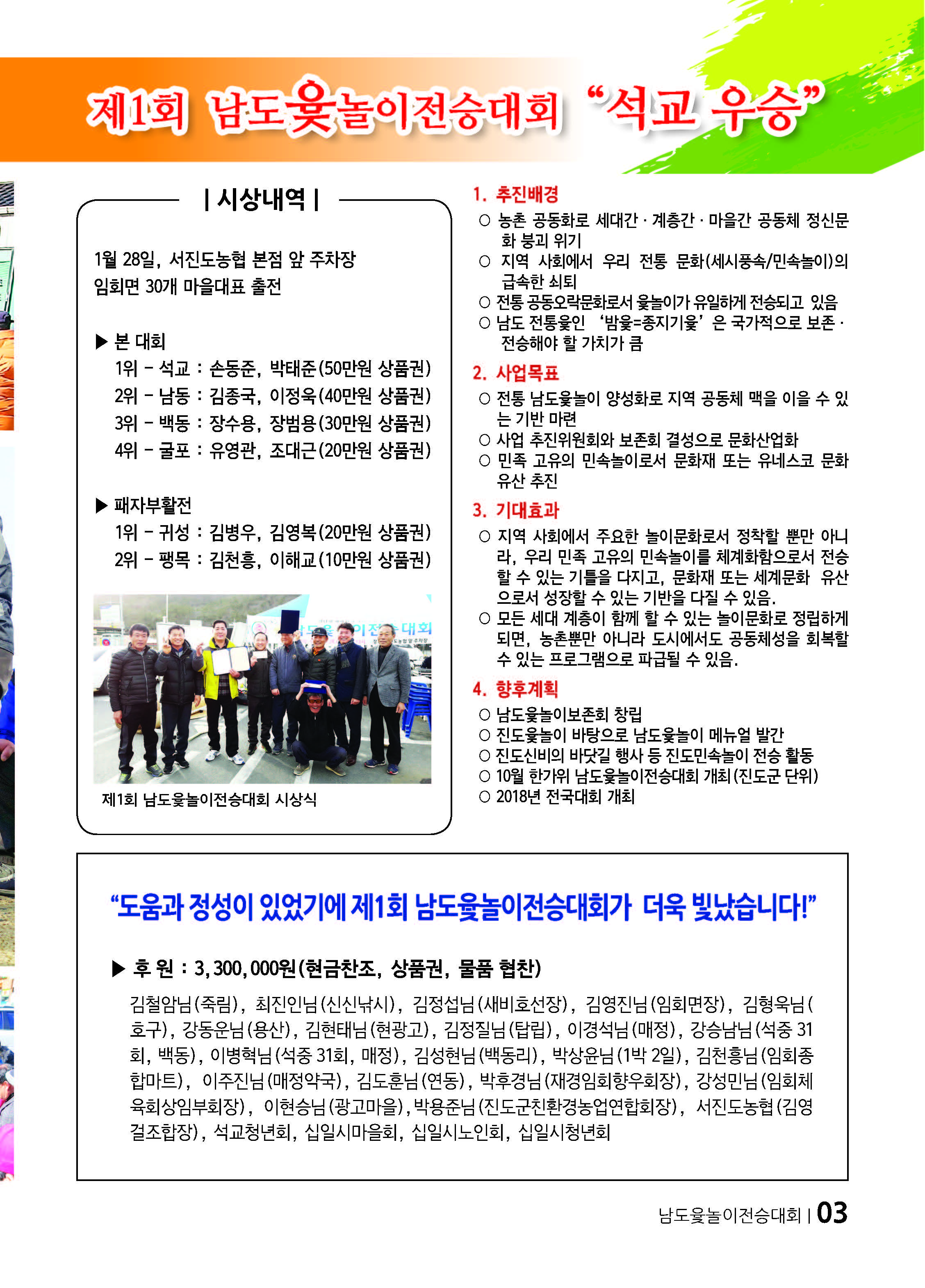 설날맞이~~ 제1회 남도윷놀이전승대회 보고 첨부#3