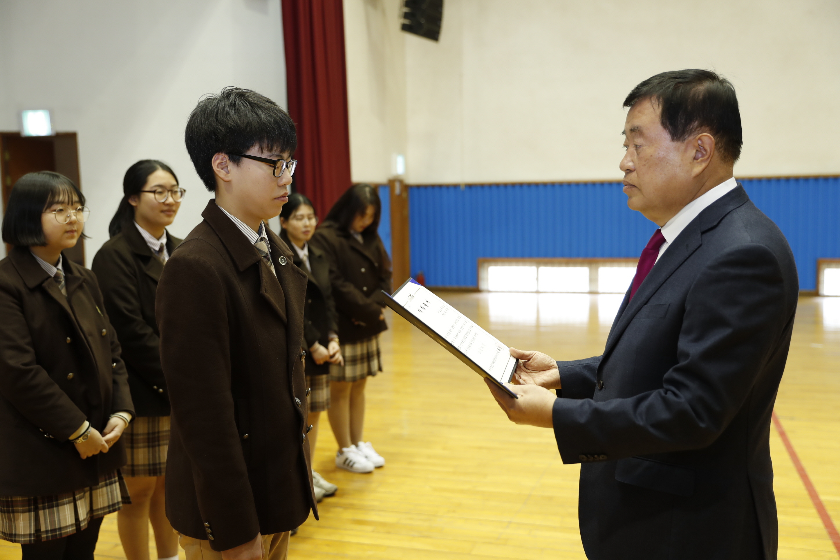 진도고등학교 입학식 및 인재육성장학금 전달식 첨부#2
