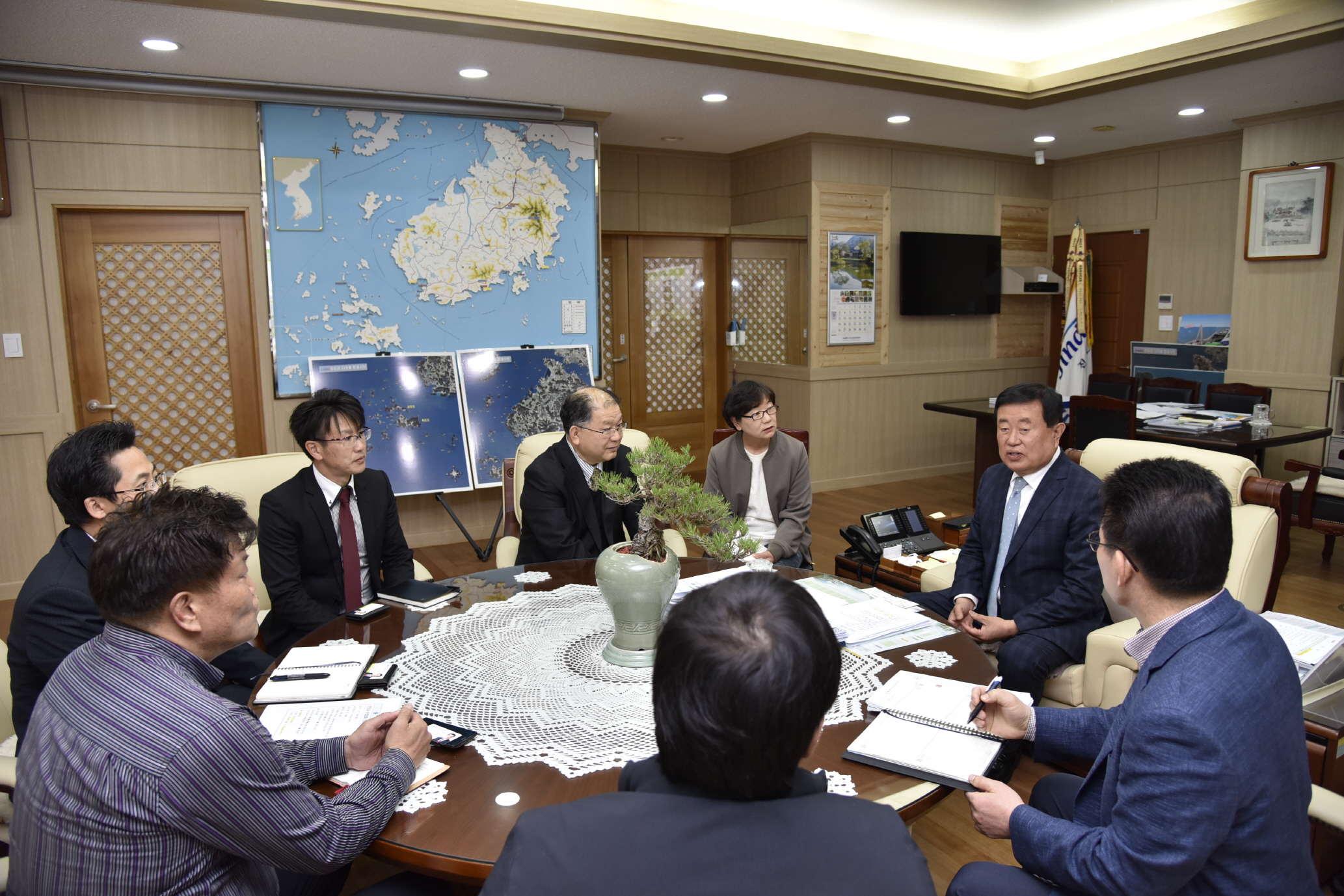 일본기업 '긴바라노리텐'대표 진도군 방문 이미지