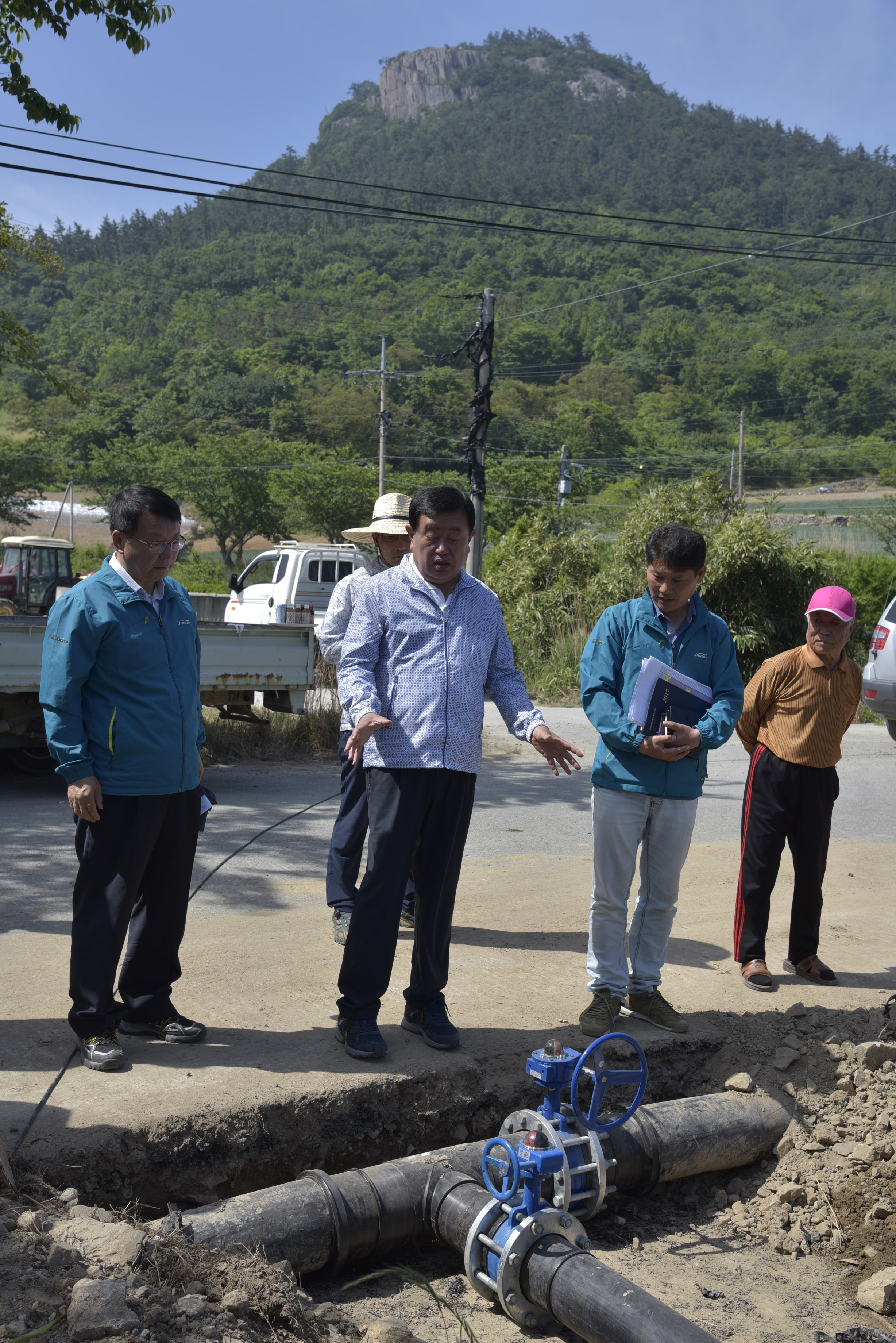 가뭄피해현장 방문 이미지