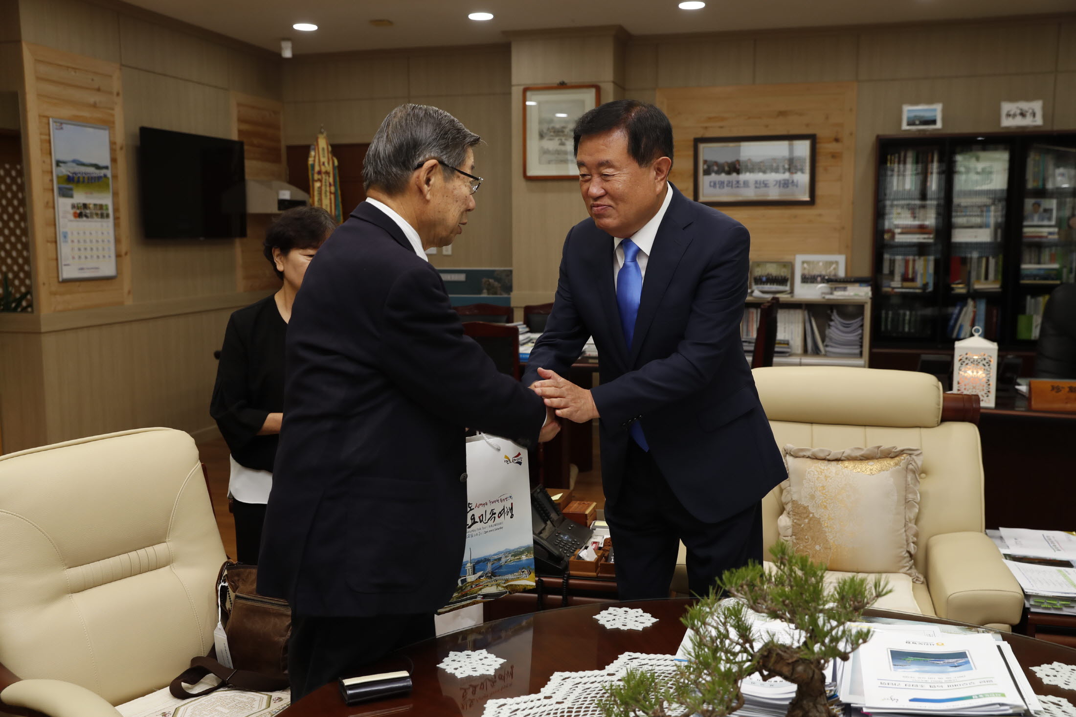 구루시마 후손 진도군 방문 이미지