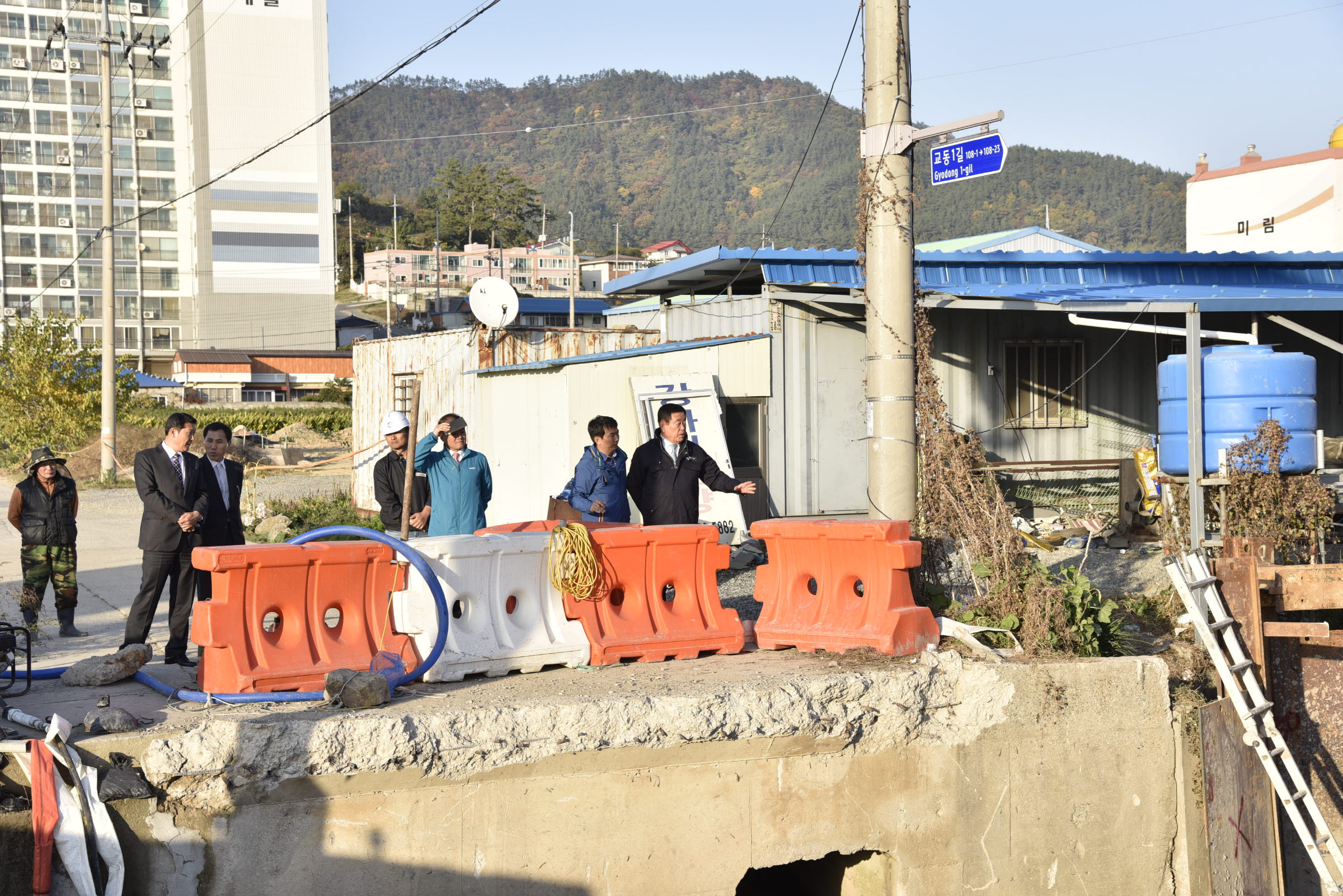조금리 하천공사현장 방문 이미지