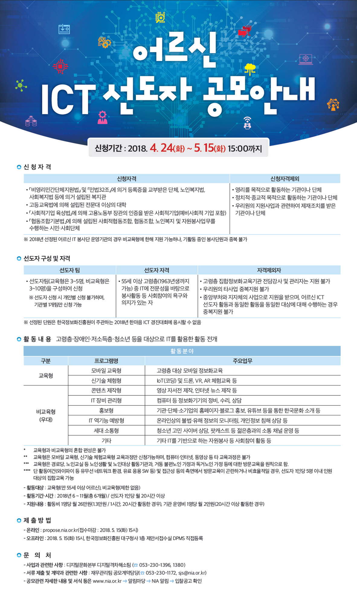 어르신 ICT선도자 공모안내 첨부#1