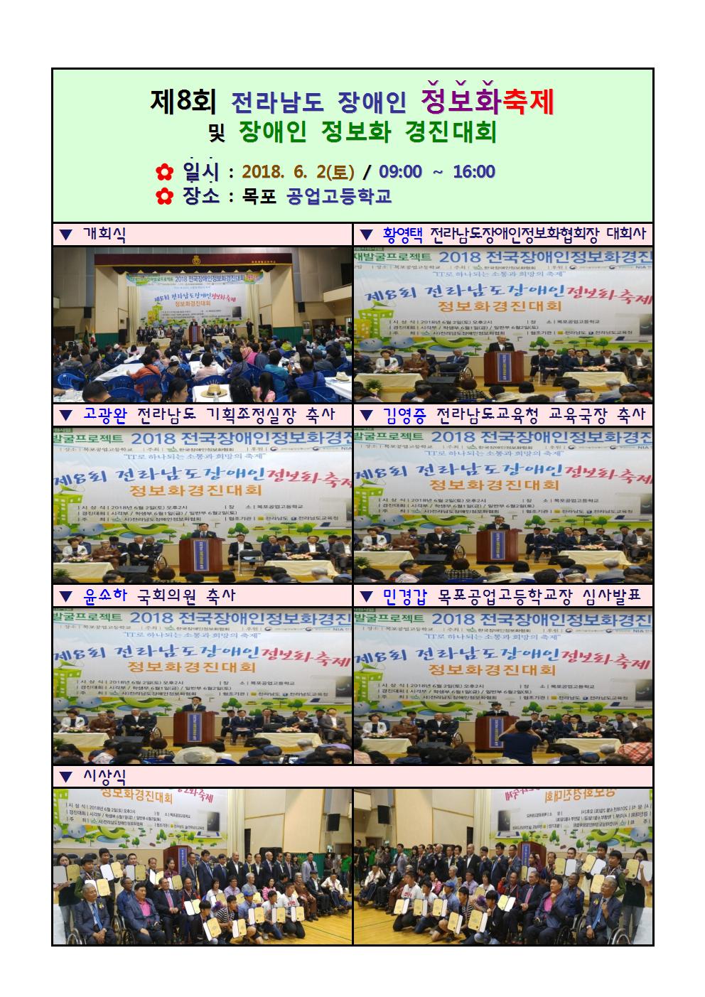 [진도군장애인종합복지관] 전라남도 장애인 정보화 경진대회 - 은상, 동상 수상!! 첨부#1