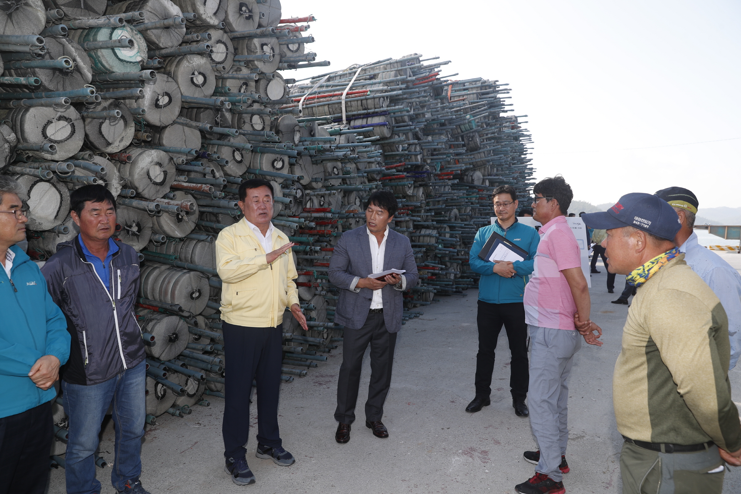 제18호 태풍 미탁 상륙 대비 김영록 도지사 김양식장 현장 점검 이미지