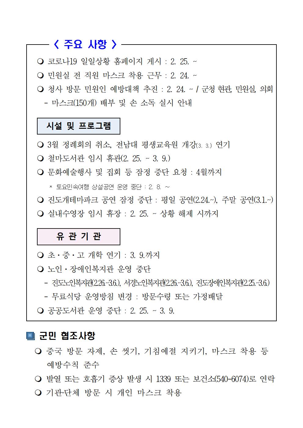 코로나19 대응 일일상황보고(0224) 첨부#2