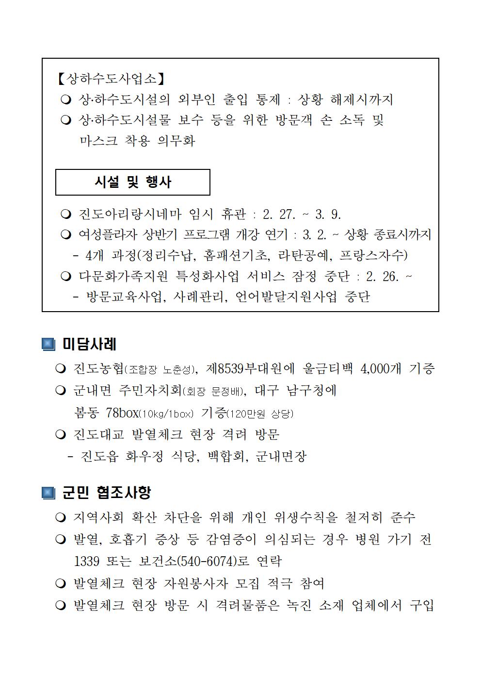 코로나19 대응 일일상황보고(0227) 첨부#4