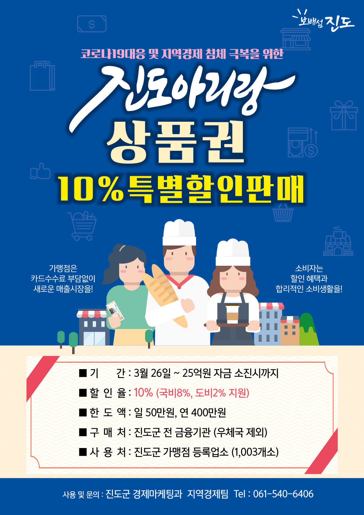 「진도아리랑상품권」코로나19 대응 할인 판매 안내 첨부#1
