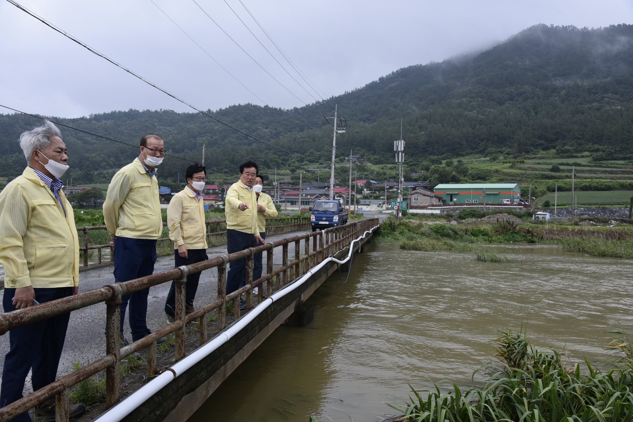 호우피해현장 방문 이미지