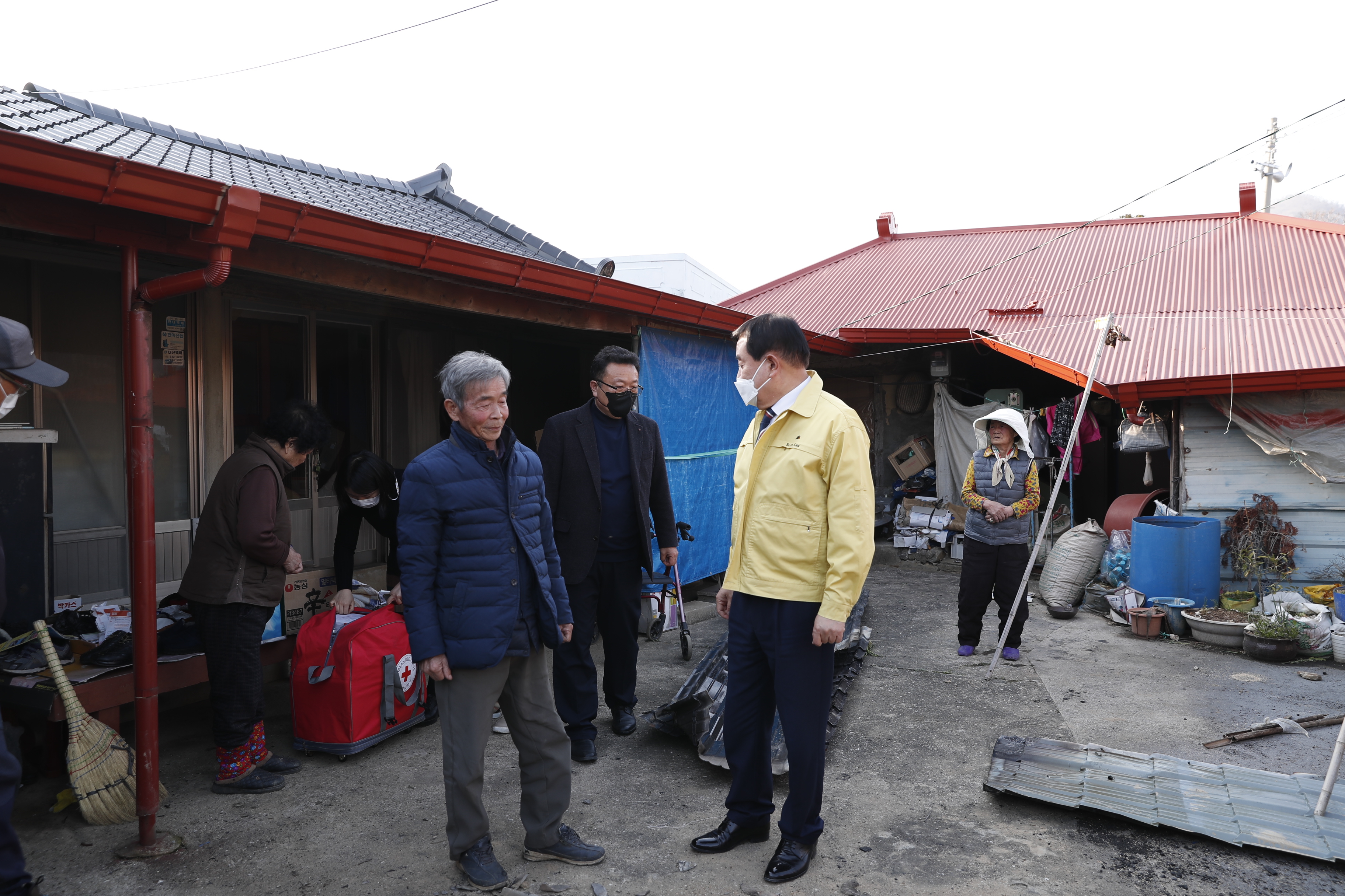 고군 오상 화재현장 방문 이미지
