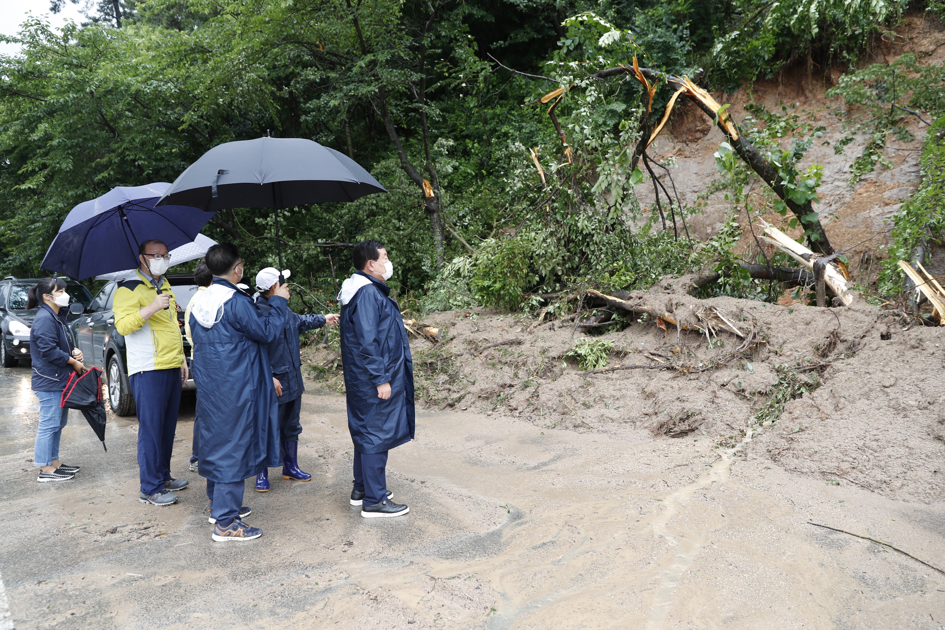7.6 호우피해현장 방문(전체 읍, 면 방문) 이미지