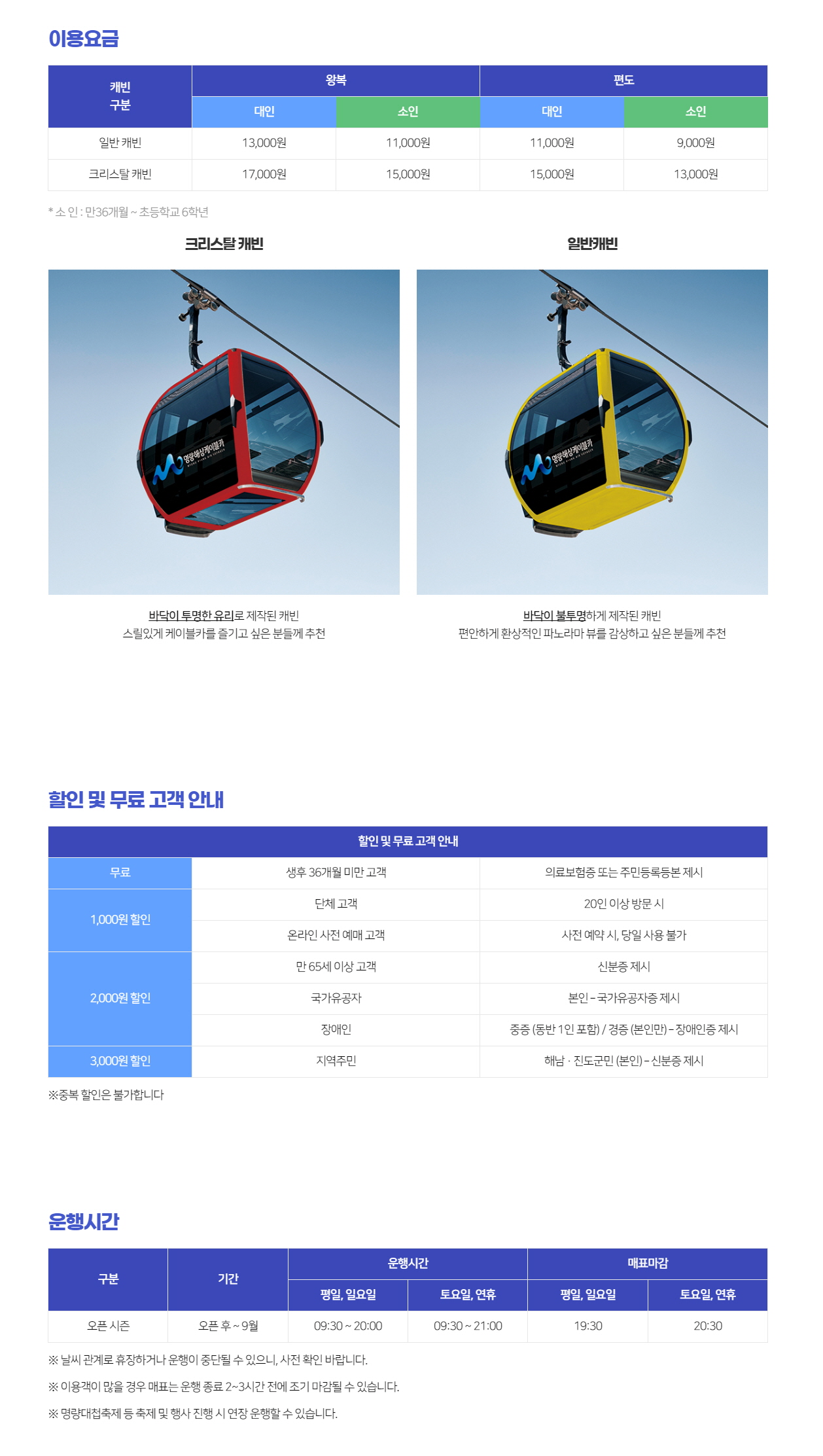 명량해상케이블카 개통(9.3.) 안내 이미지