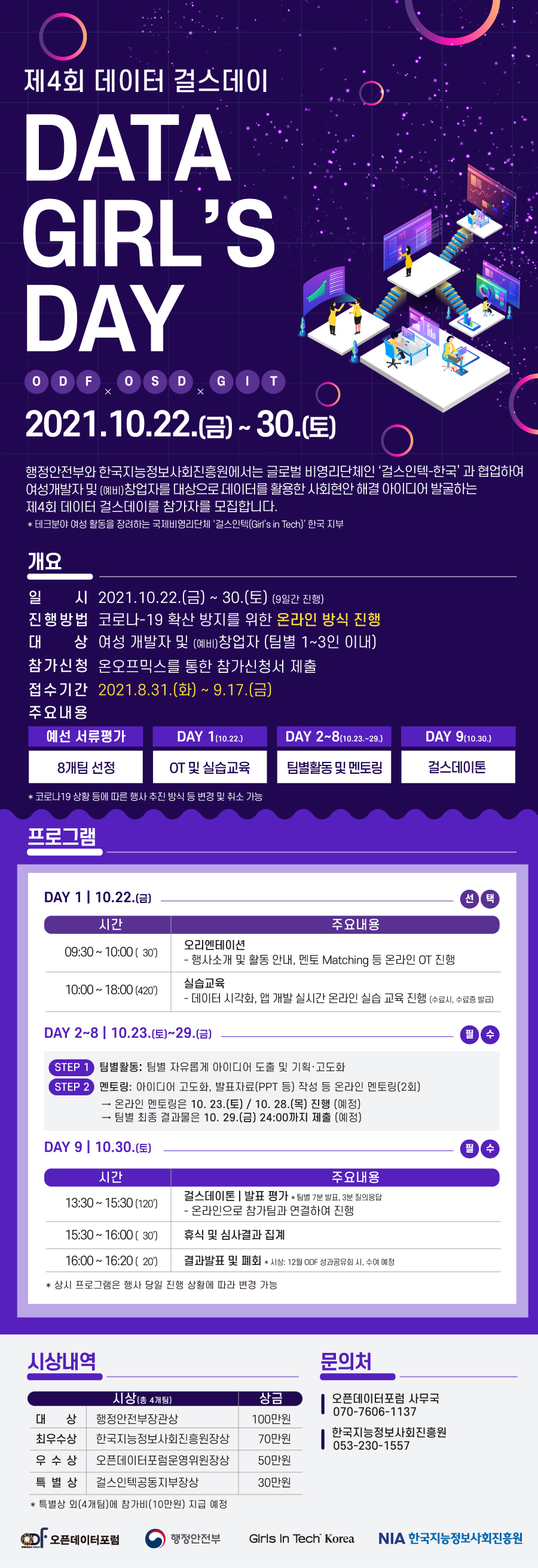 (행정안전부)제4회 데이터걸스 데이 참가자 모집 공고 이미지