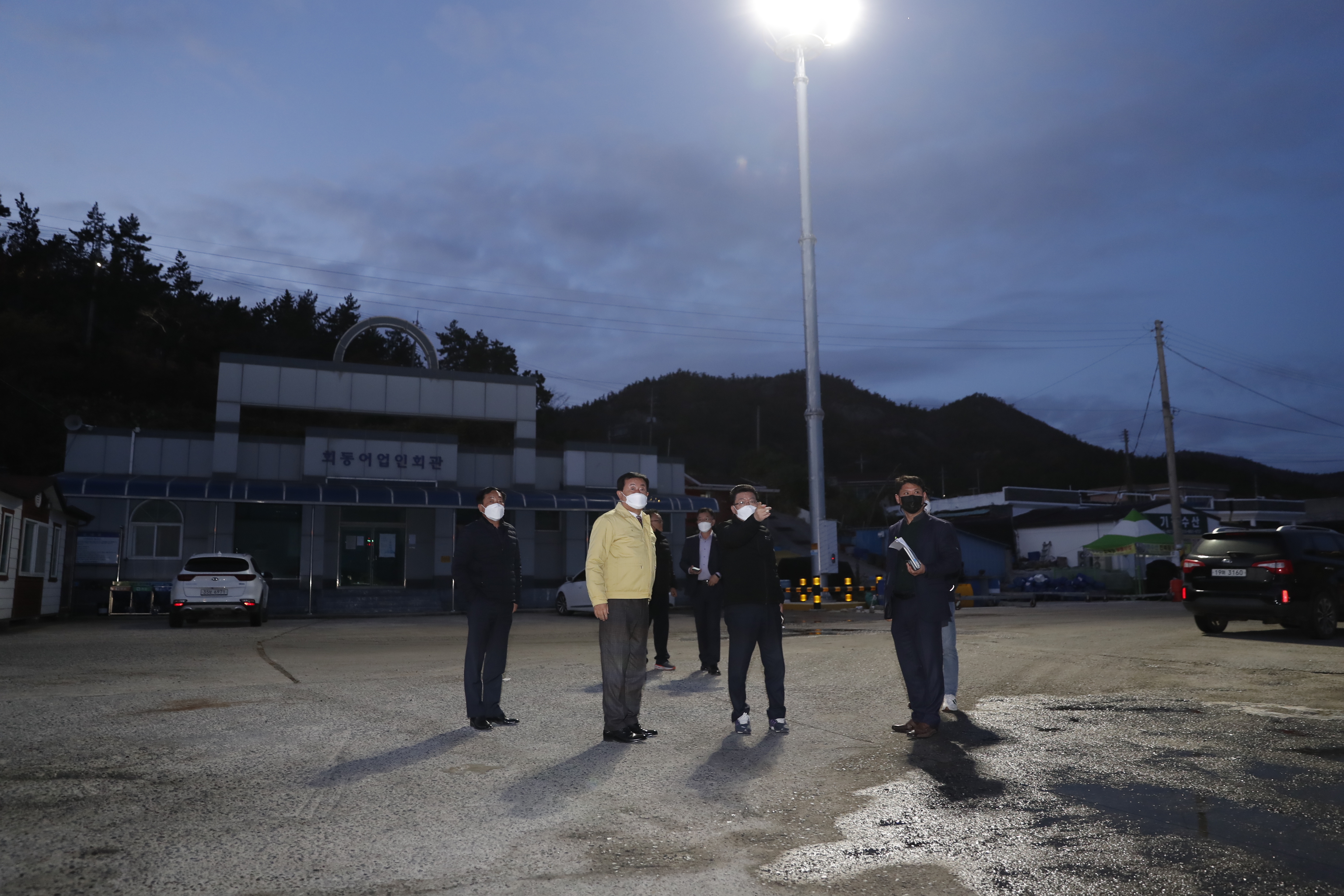 조명타워 설치 현장 방문(회동, 금갑, 청룡) 이미지