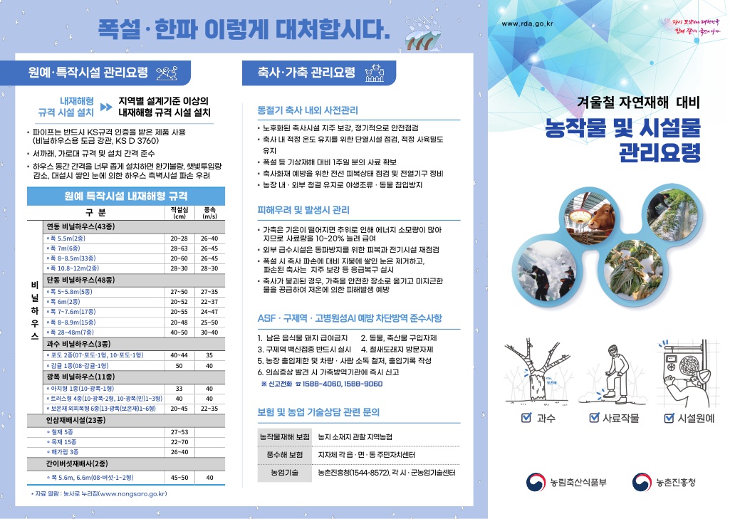 ▶ 겨울철 자연재해 대비 농가실천사항 첨부#1
