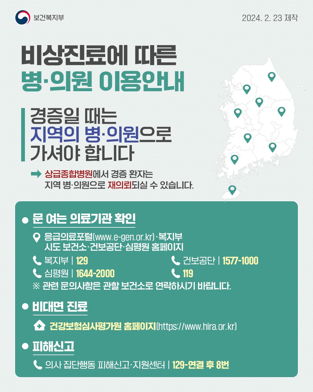 비상진료에 따른 병·의원 이용안내 첨부#1