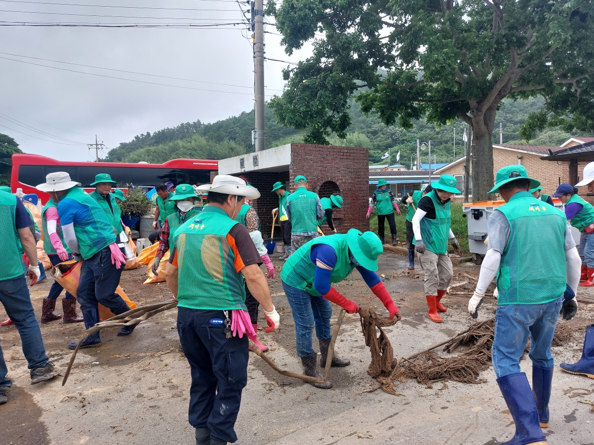 진도군, 집중호우 피해복구에 봉사단체 온기나눔 이어져... 이미지