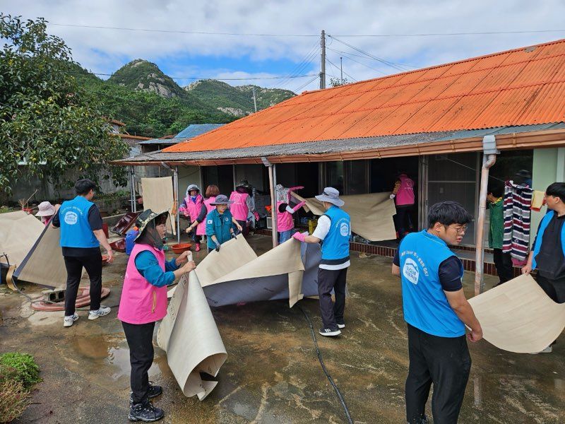 진도군, 봉사단체와 공무원, 군부대 등 수해 복구에 총력 이미지