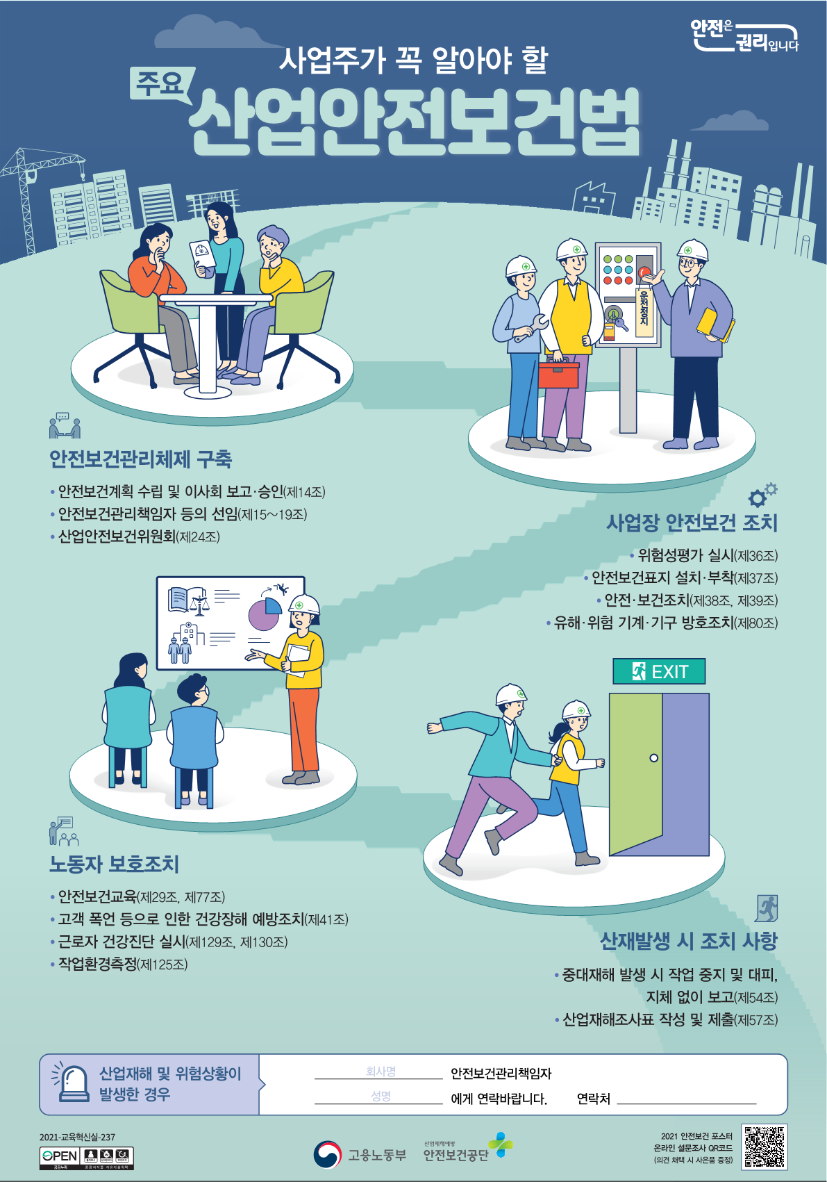 사업주가 꼭 알아야 할 주요 산업안전보건법 포스터 첨부#1