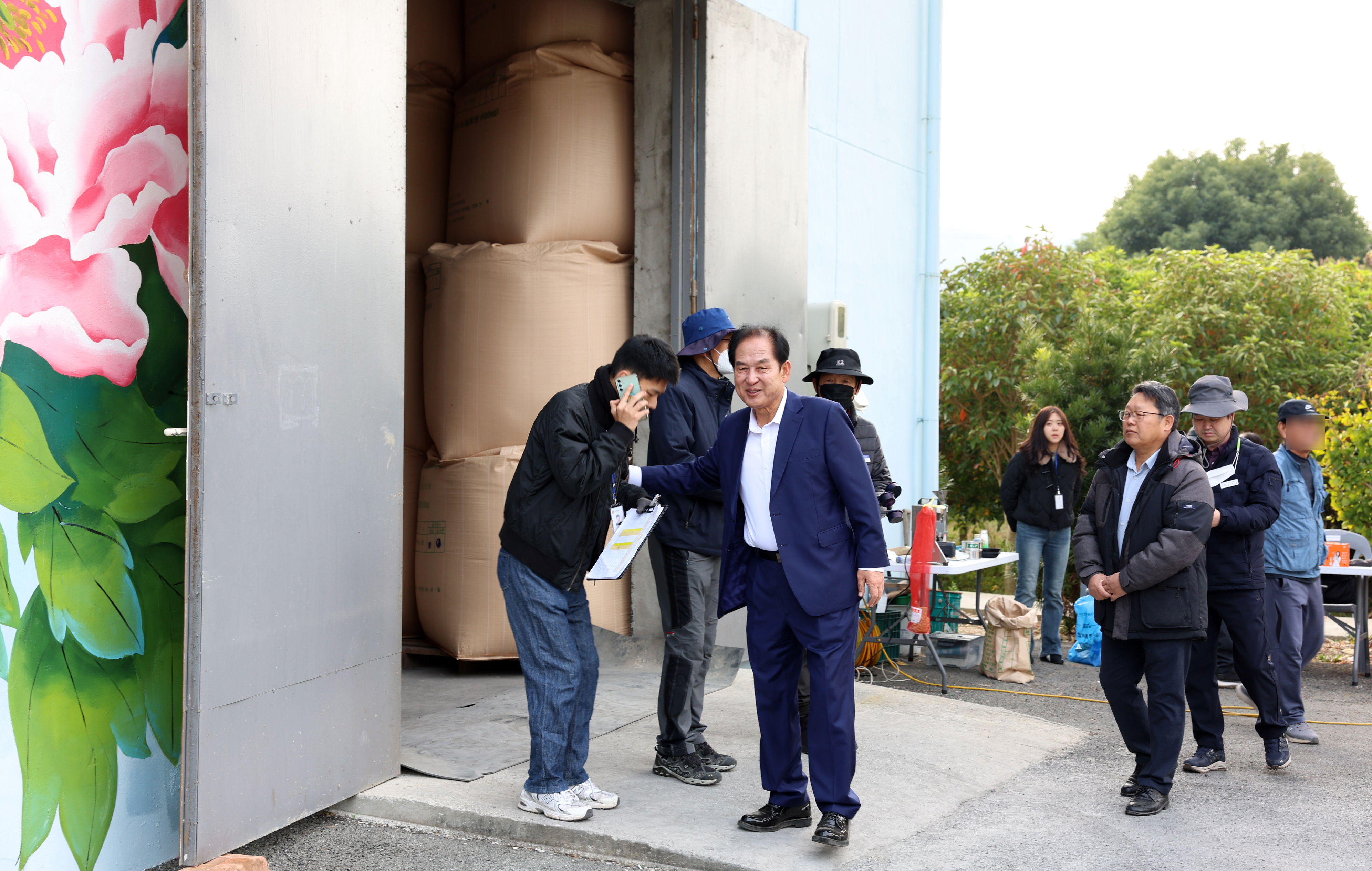 공공비축미곡 수매 현장 방문 이미지