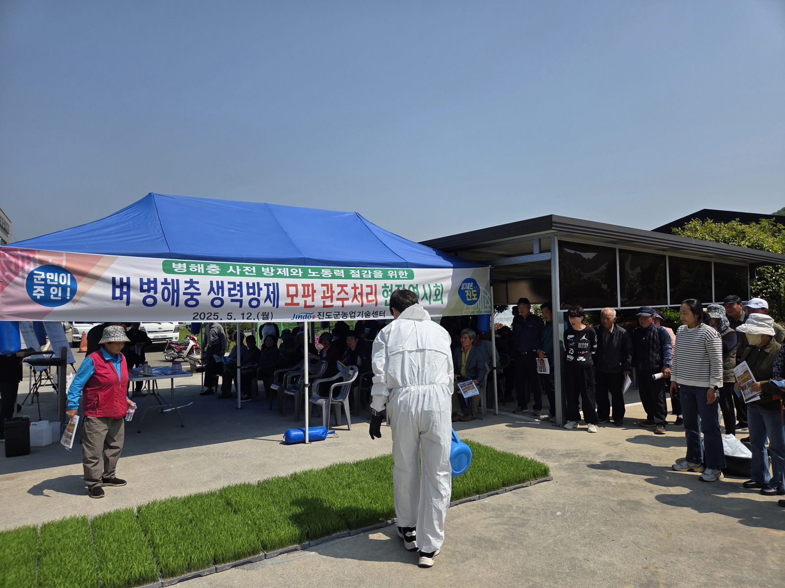 진도군, 벼 모판 관주처리 현장 연시회 개최 이미지