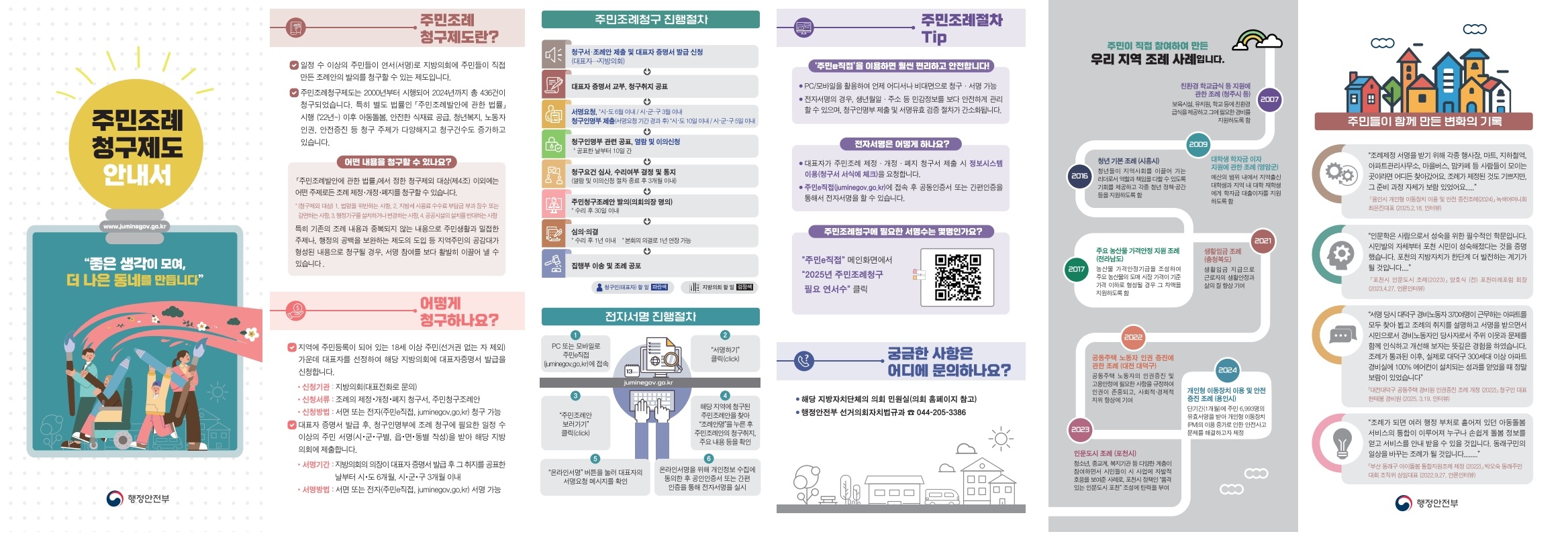 주민조례청구제도 안내서(리플렛) 게시 첨부#1