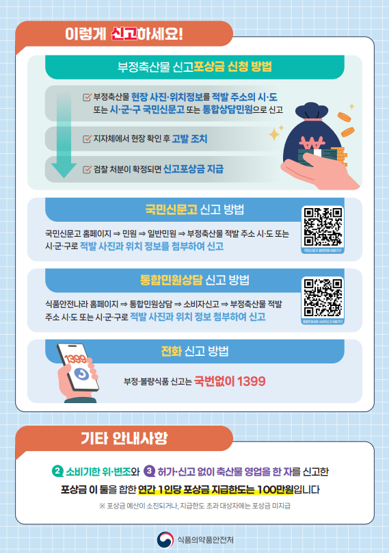 부정축산물 신고포상금 제도 홍보 첨부#2