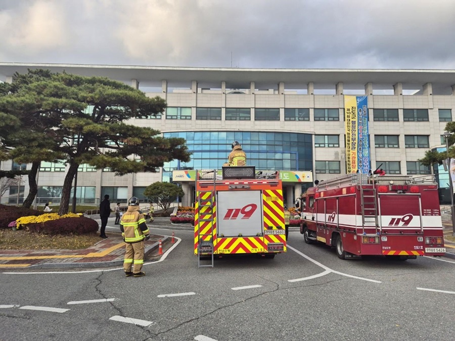 진도군, 진도소방서와 ‘진도군청 합동소방훈련’ 이미지