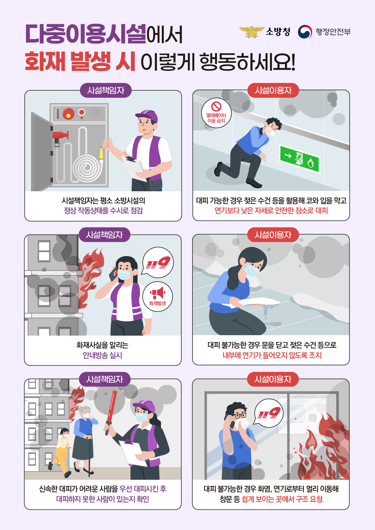 다중이용시설 화재 발생 시 행동요령 첨부#1